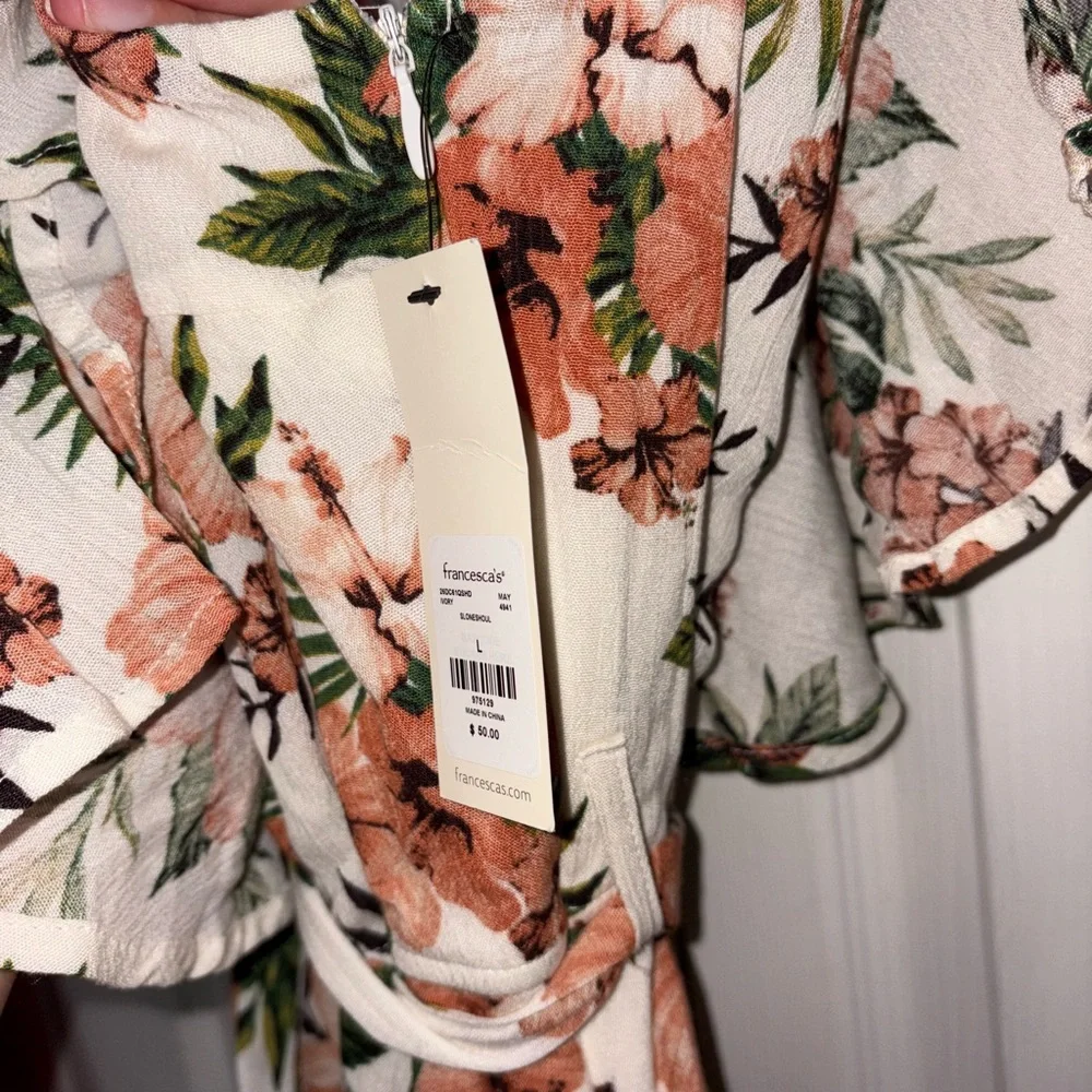 Floral Ruffle One-Shoulder Romper - Picture 4 of 6